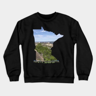 Minnesota State Outline (Duluth and Aerial Lift Bridge) Crewneck Sweatshirt